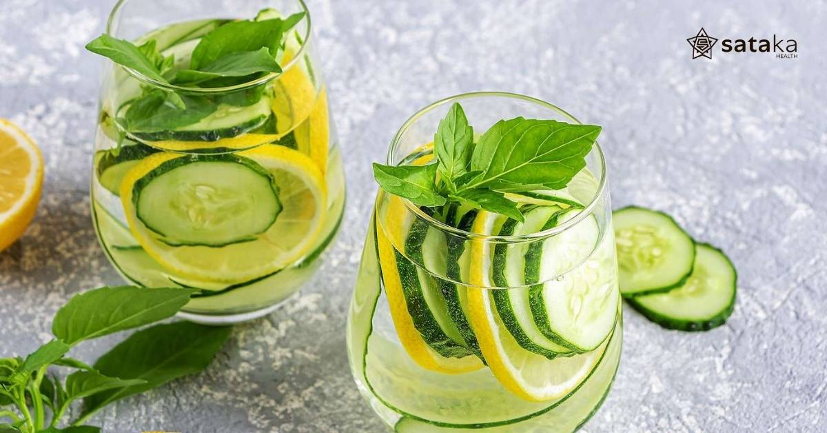 Detox bạc hà dưa leo và chanh giảm mỡ bắp chân